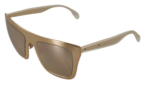 Dolce & Gabbana Gold Plated Metal Mirrored Limited Sunglasses